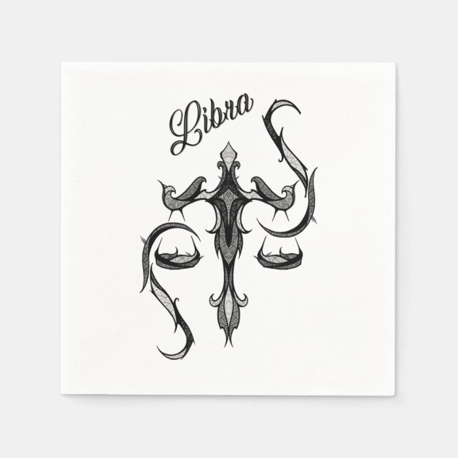 Libra Zodiac Symbol Napkin (Front)