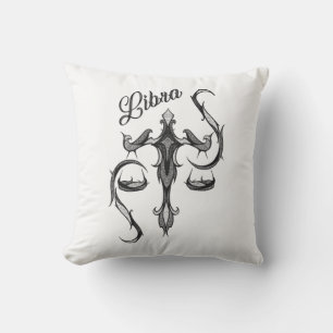 Libra Zodiac Symbol Outdoor Pillow