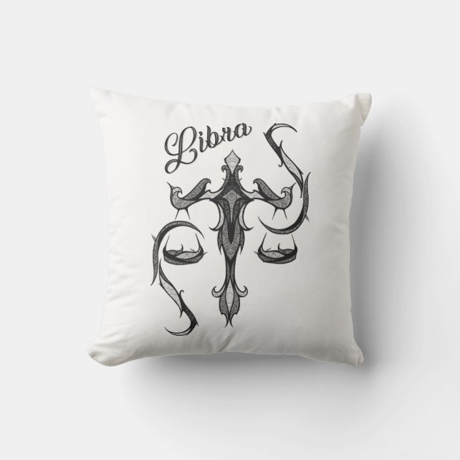 Libra Zodiac Symbol Outdoor Pillow (Front)