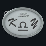 Libra Zodiac Symbol Standard by Kenneth Yoncich Belt Buckle<br><div class="desc">Libra Zodiac Symbol Standard,  Belt Buckle.
Images Copyright (C) Kenneth Kenji Yoncich. 
All Rights Reserved.</div>