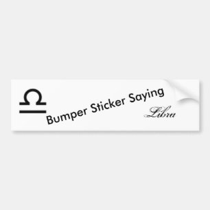 Libra Zodiac Symbol Standard by Kenneth Yoncich Bumper Sticker