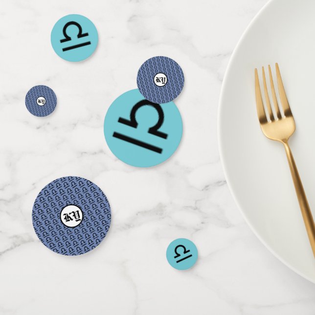 Libra Zodiac Symbol Standard by Kenneth Yoncich Confetti (Group)