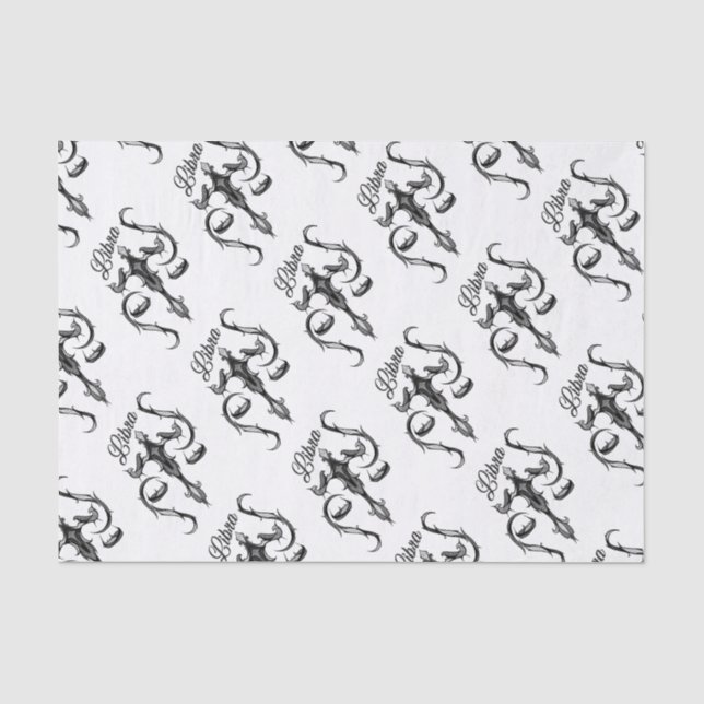 Libra Zodiac Symbol Tissue Paper (Front)