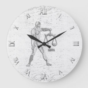 Libra Zodiac Symbol Wall Clock