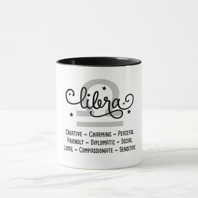 Libra Zodiac Traits Mug (Center)