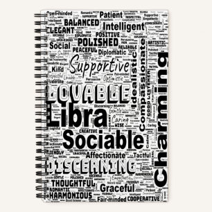 Libra Zodiac Word Cloud Inspiration  Notebook