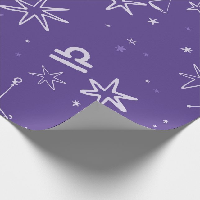 Libra Zodiac Wrapping Paper (Corner)
