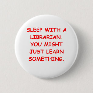 librarian 2 inch round button