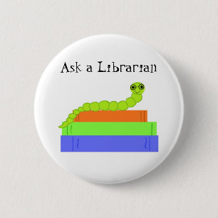 Librarian 2 Inch Round Button