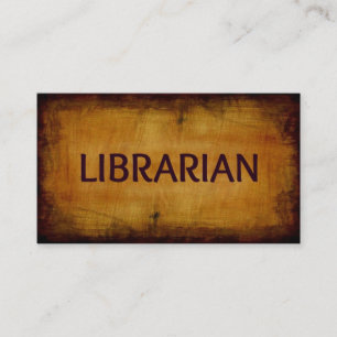 Librarian Antique Business Card