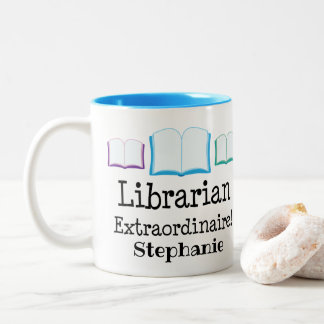 Librarian Appreciation Personalized Two-Tone Coffee Mug