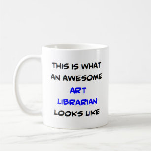 librarian art, awesome coffee mug