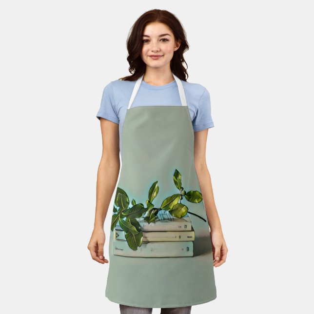 Librarian birthday gift apron (Worn)