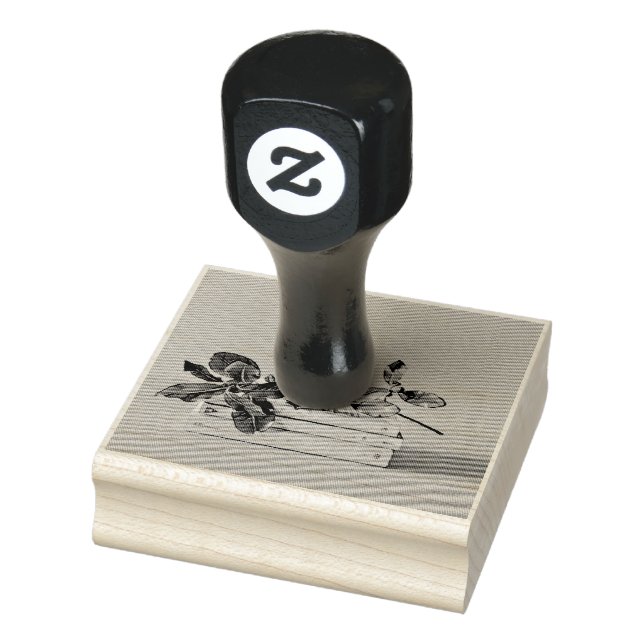 Librarian birthday gift rubber stamp (Stamp)