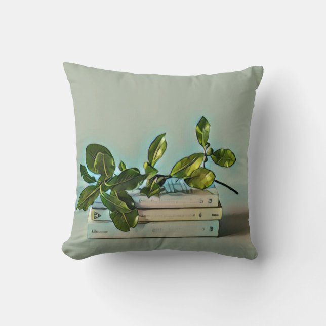 Librarian birthday gift throw pillow (Front)