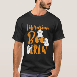 Librarian Boo Crew Halloween Costume Match Library T-Shirt
