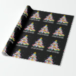 Librarian Book Lover Books Christmas Tree Merry Bo Wrapping Paper<br><div class="desc">This is a great gift for your family,  friends during Hanukkah holiday. They will be happy to receive this gift from you during Hanukkah holiday.</div>