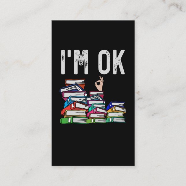 Librarian Book Reader Funny Book Lover Business Card (Front)
