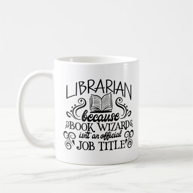 Librarian Book Wizard Coffee Mug (Left)