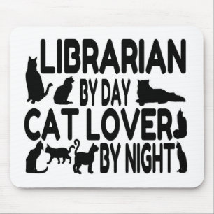 Librarian Cat Lover Mouse Pad