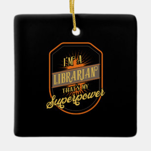 Librarian Ceramic Ornament