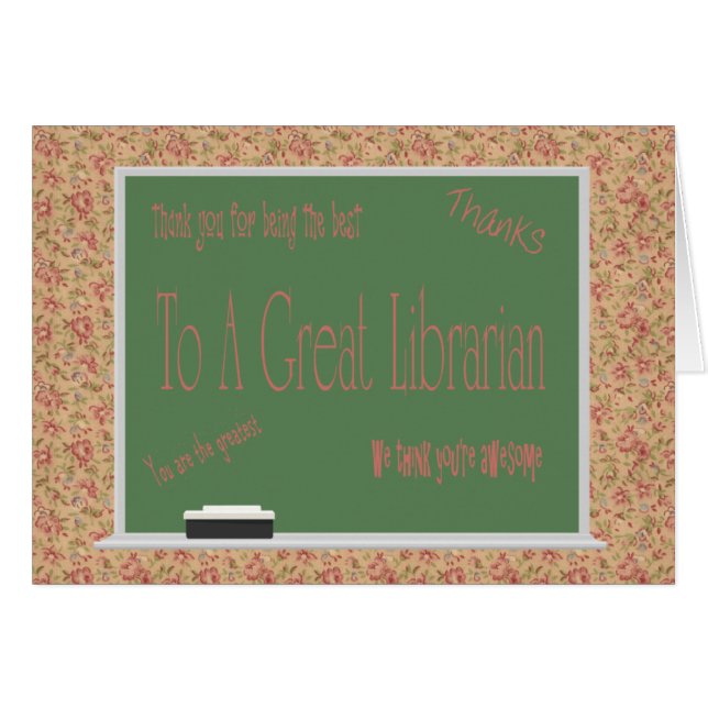 Librarian Day Card (Front Horizontal)