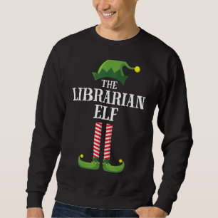 Librarian Elf Matching Family Group Christmas Part Sweatshirt