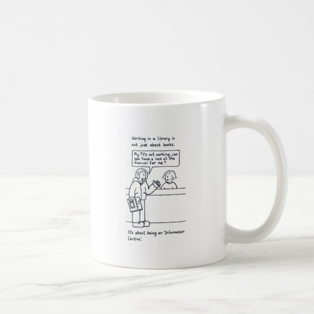 Librarian Humour Female Customer. Coffee Mug (Right)