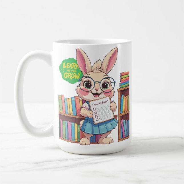 Librarian-in-Training Star – Rabbit Edition Coffee Mug (Left)