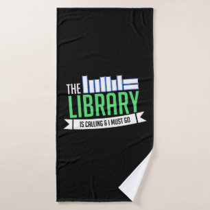 Librarian Library Books Gift Bath Towel