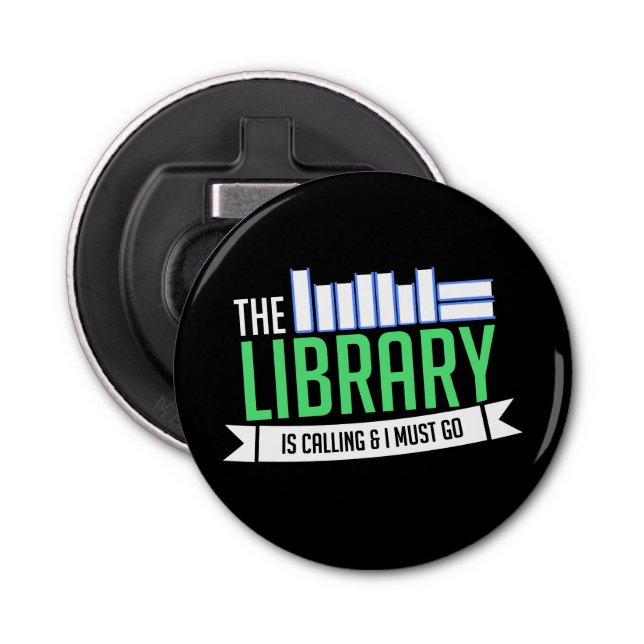 Librarian Library Books Gift Bottle Opener (Front)