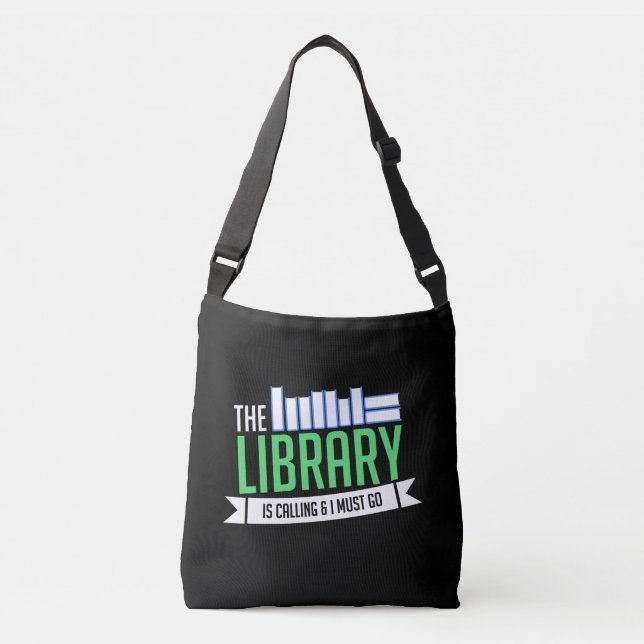 Librarian Library Books Gift Crossbody Bag (Front)