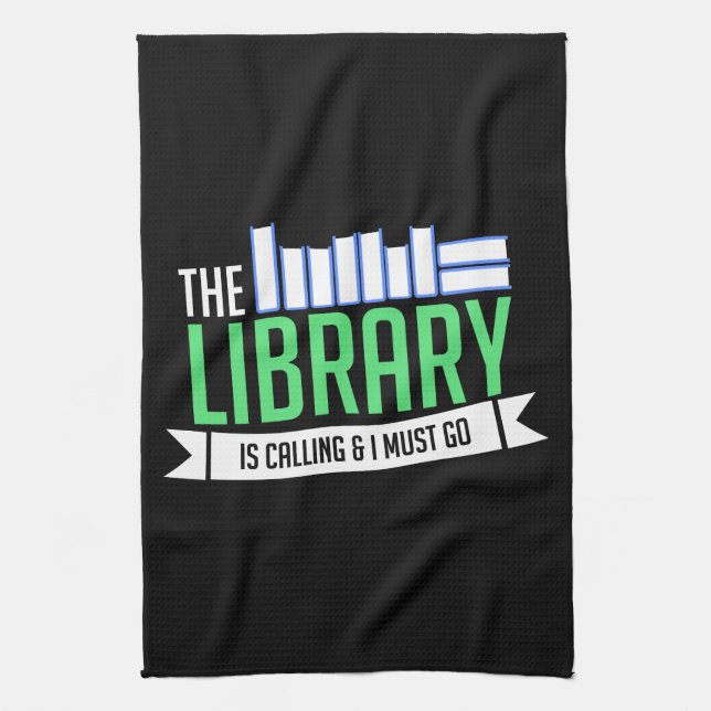 Librarian Library Books Gift Kitchen Towel (Vertical)