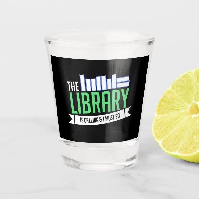 Librarian Library Books Gift Shot Glass (Front)