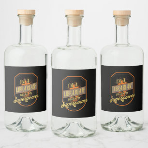 Librarian Liquor Bottle Label