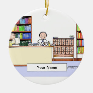 Librarian - Male Ceramic Ornament