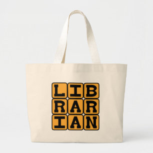 Librarian, Master of Books Large Tote Bag