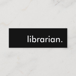 librarian. mini business card