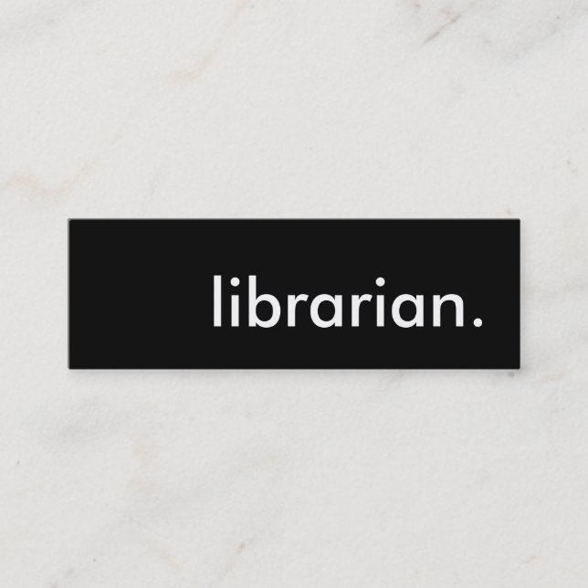 librarian. mini business card (Front)