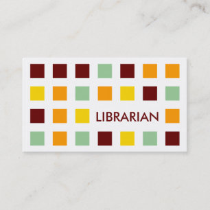 LIBRARIAN (mod squares) Business Card
