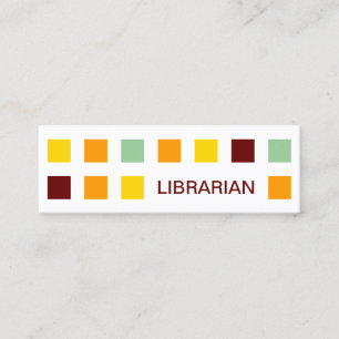 LIBRARIAN mod squares Mini Business Card