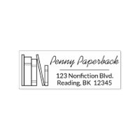 Librarian or Book Lover Book Spines Return Address