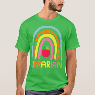 Librarian Rainbow Bookworm Librarian Book Lover  T-Shirt