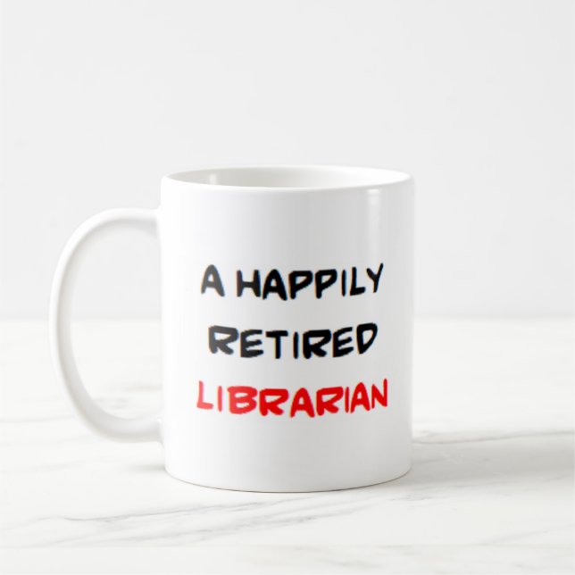 librarian retired coffee mug (Left)