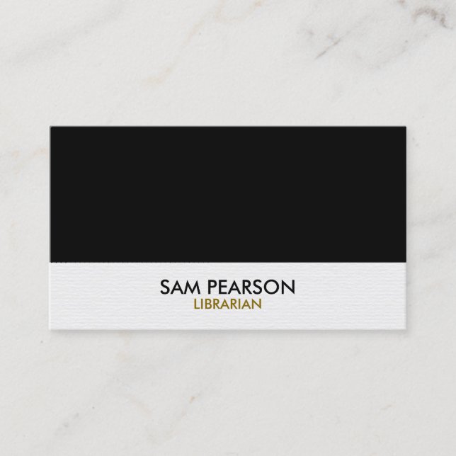 Librarian Simple Business Card (Front)