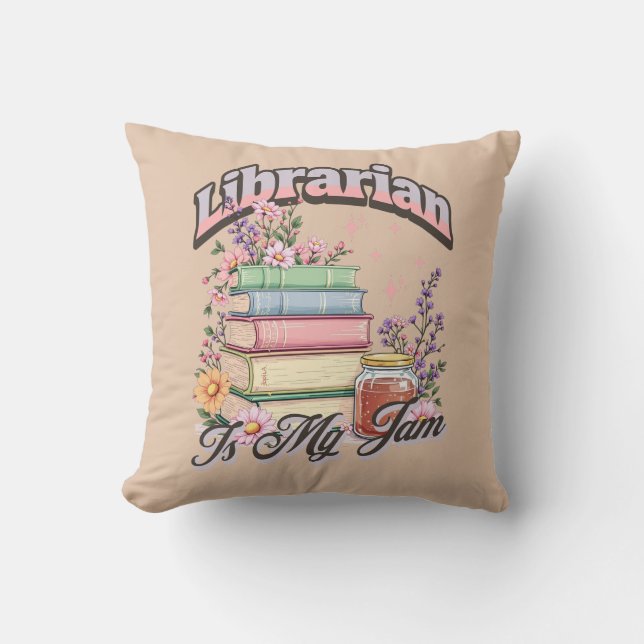  Librarian   Throw Pillow (Front)