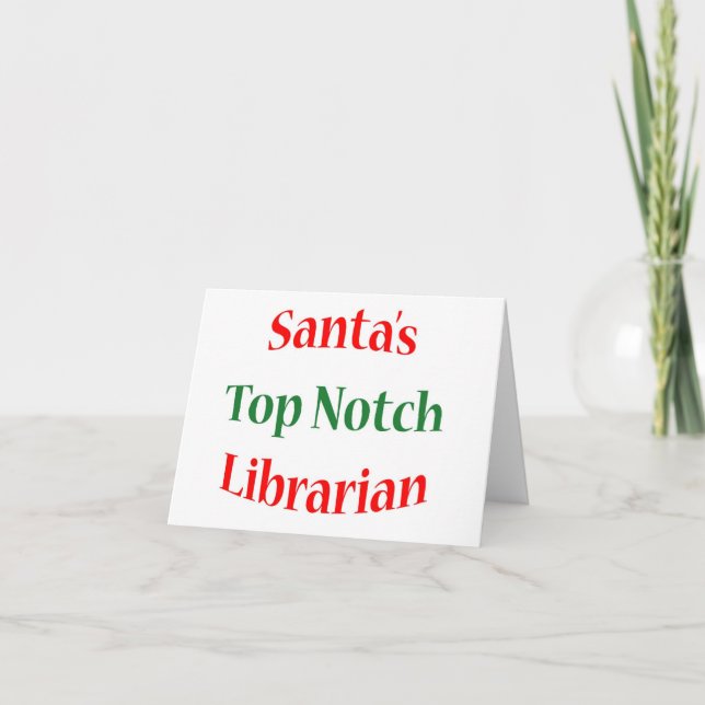 Librarian Top Notch Holiday Card (Front)