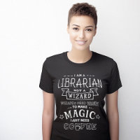 Librarian Wizard Coffee Clever Funny