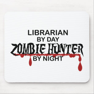 Librarian Zombie Hunter Mouse Pad