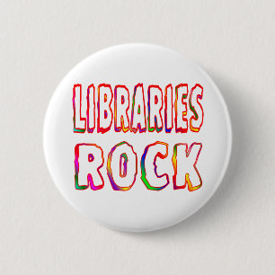 Libraries Rock 2 Inch Round Button